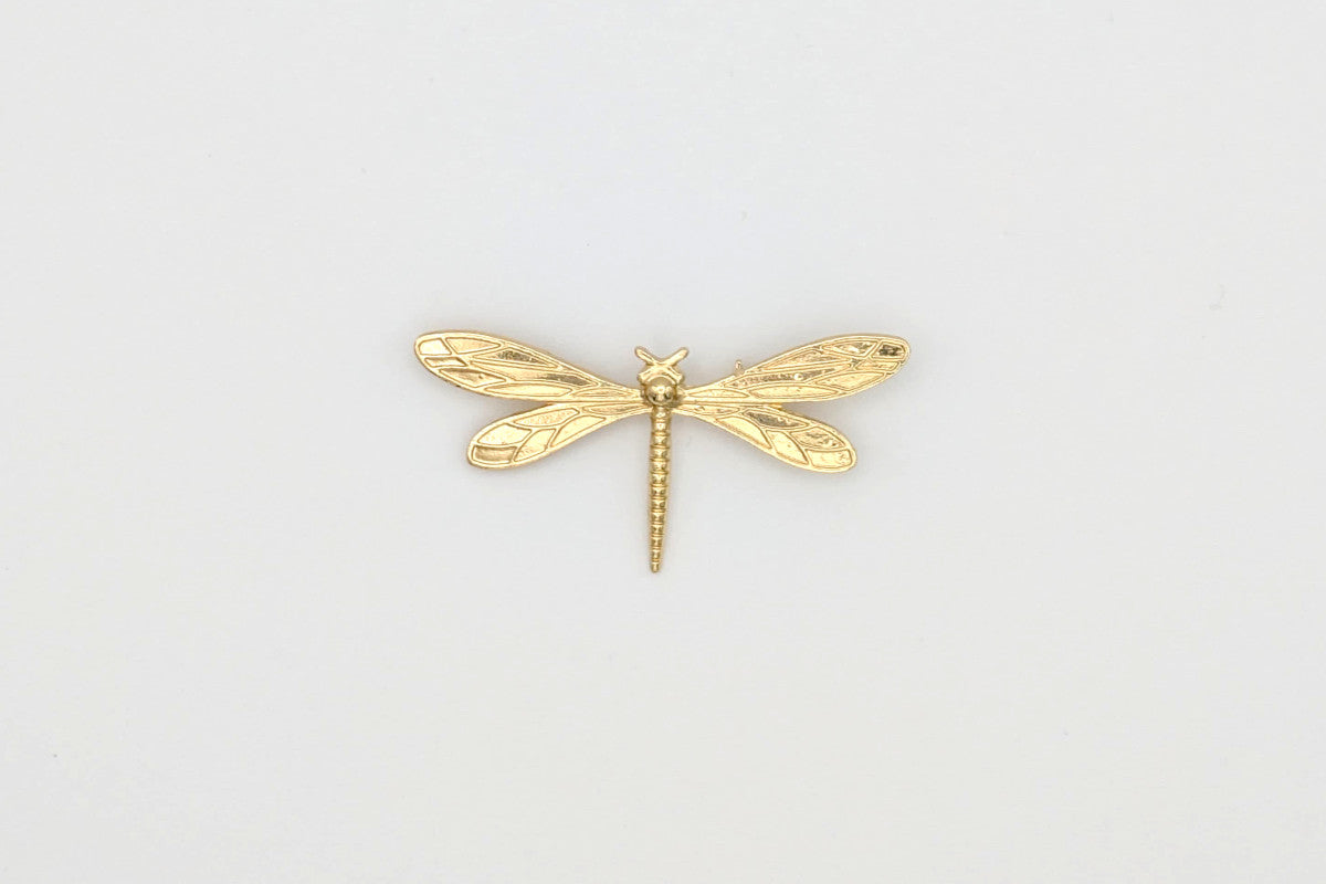 Broche flamenco en forma de libélula dorada para niña, ideal para mantoncillos en ferias y romerías - MiBebesito