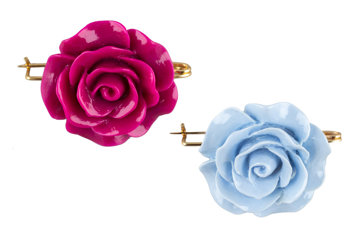 Broche flamenco en forma de flor para niña, ideal para mantoncillos en ferias y romerías - MiBebesito