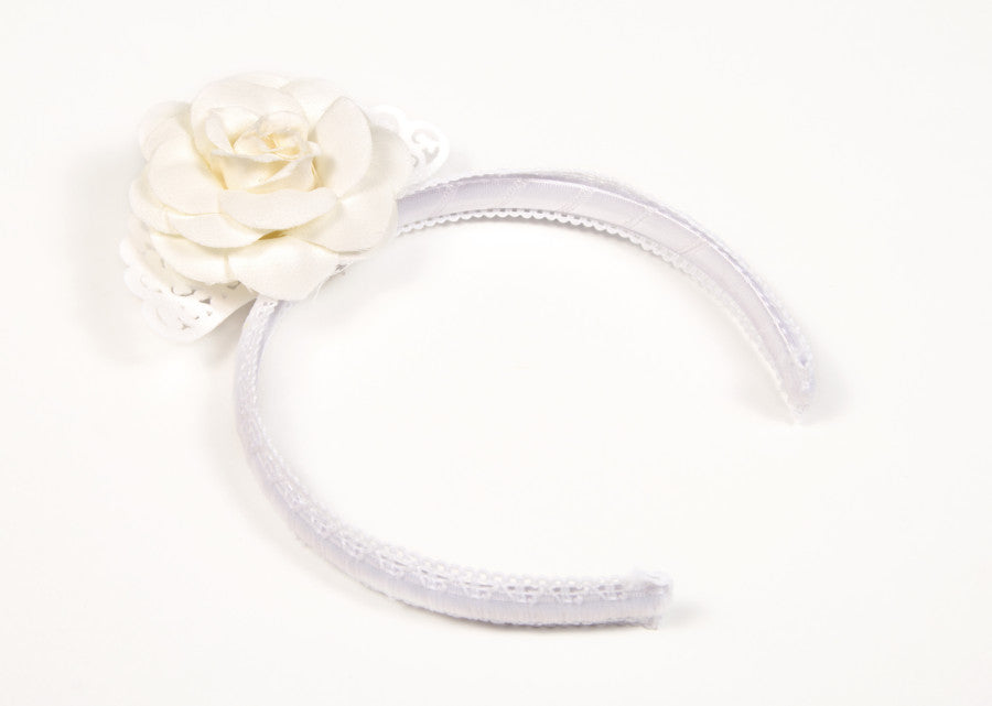 Diadema para niña con flor