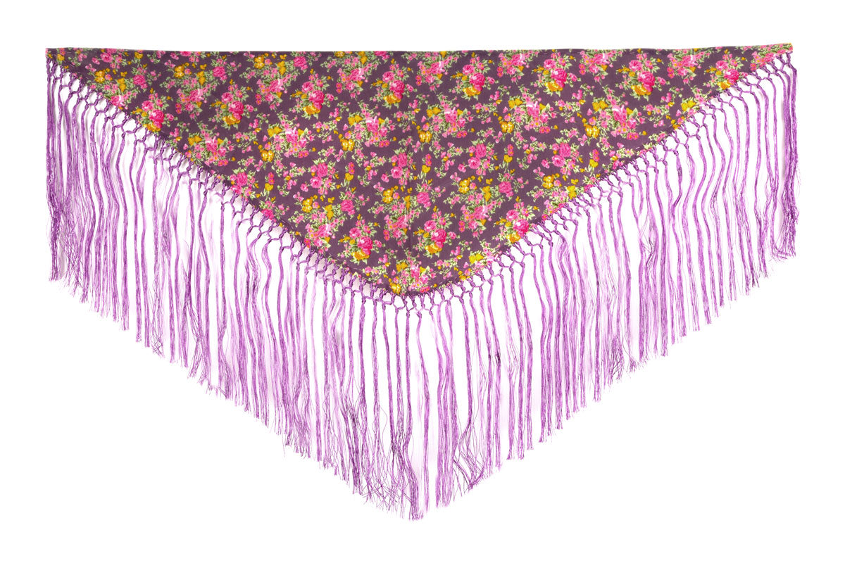 Mantoncillo flamenca niña estampado morado MiBebesito