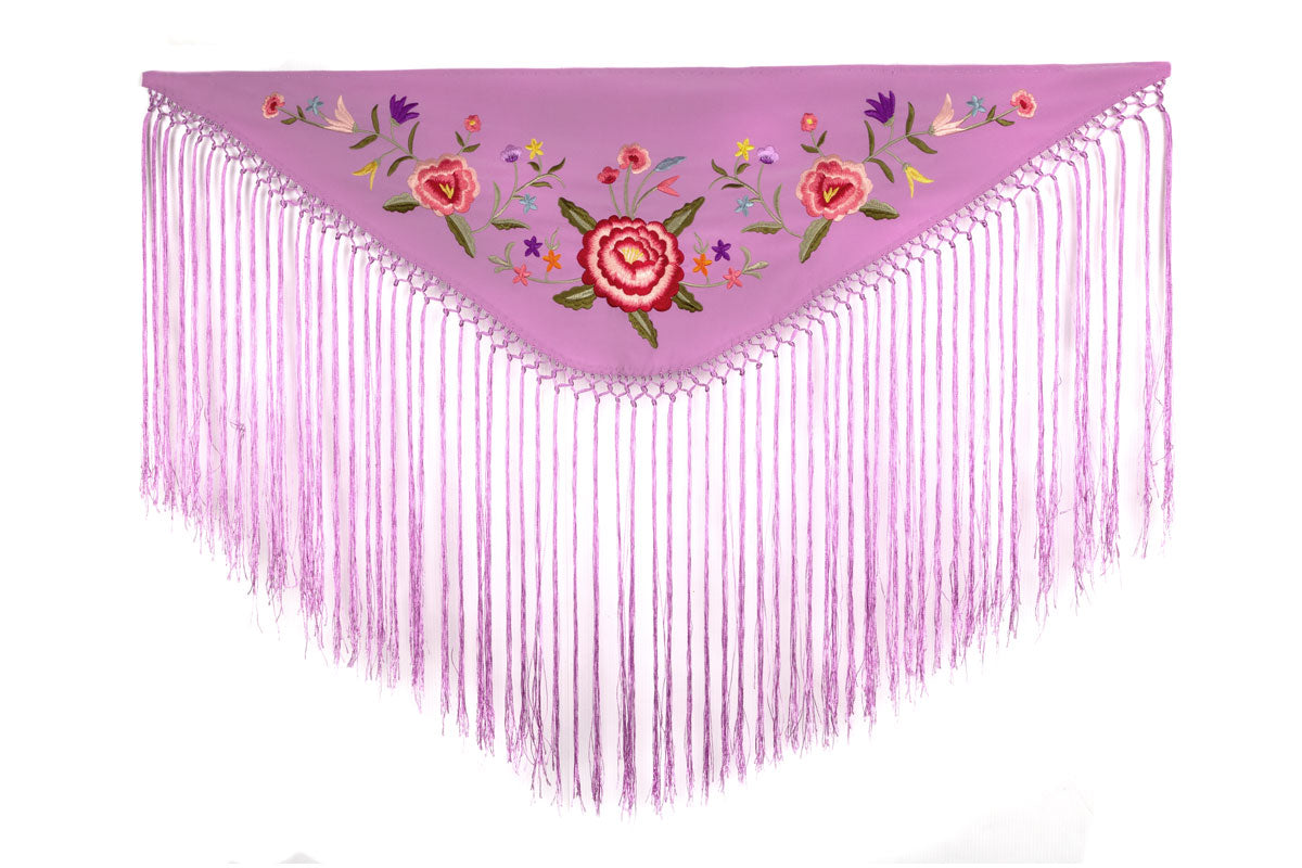 Mantoncillo bordado niña malva MiBebesito