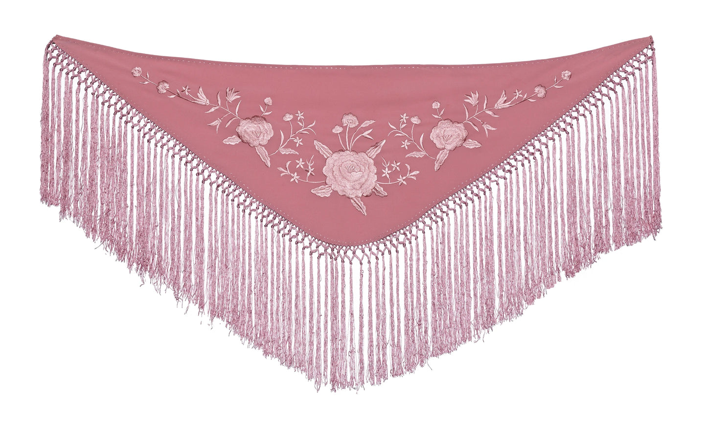 Mantoncillo niña bordado tono rosa maquillaje - Mibebesito