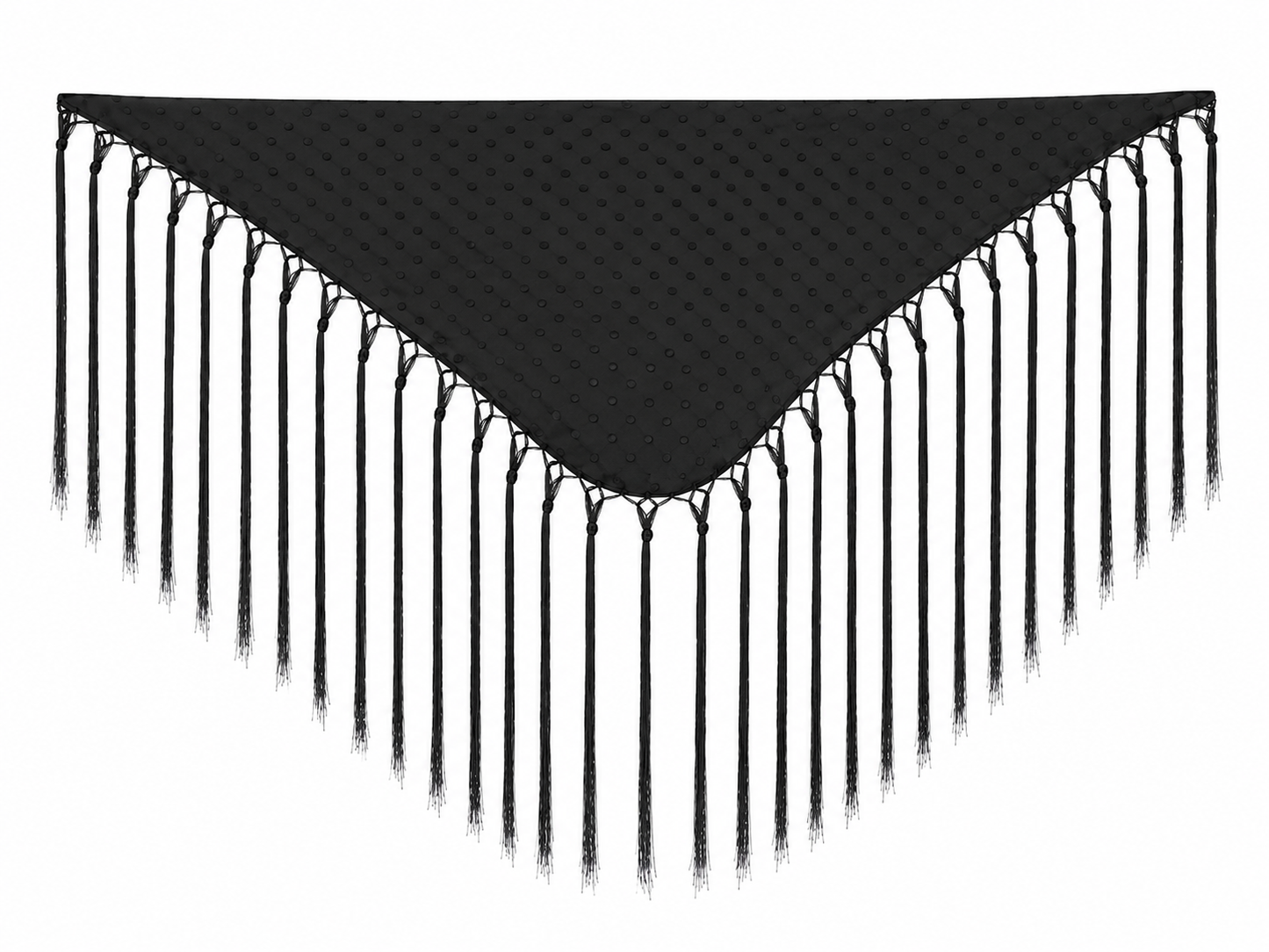 Mantoncillo De Flamenca De Plumeti Negro Para Niña - MiBebesito