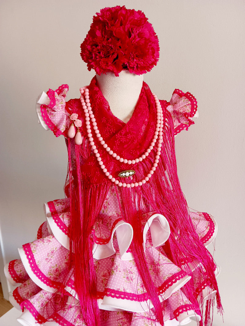 Mantoncillo tul flores niña varios colores