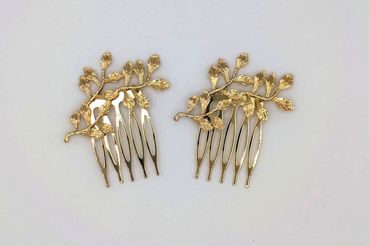 Peinecillo flamenca niña para el pelo mini hojas MiBebesito