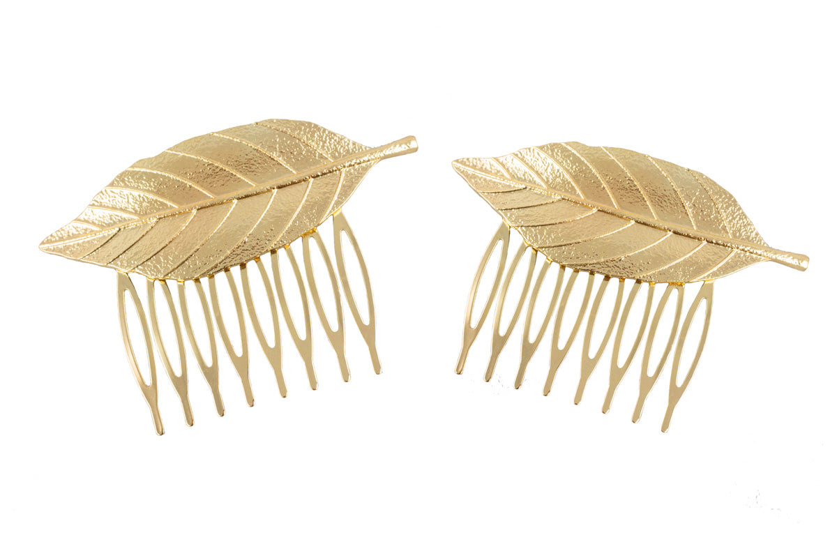 Peinecillo para el pelo hoja dorado MiBebesito