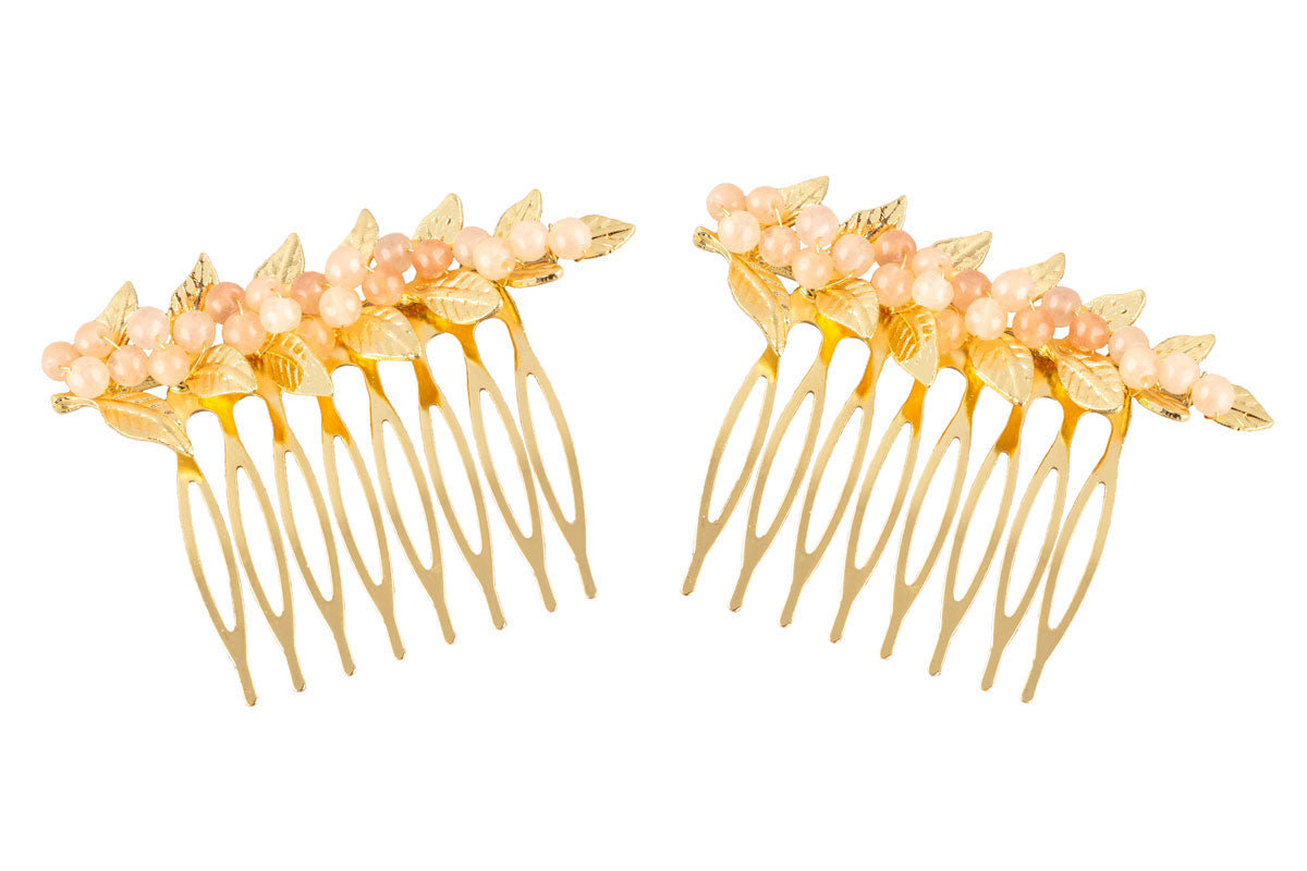 Peinecillo flamenca para el pelo piedras nude MiBebesito