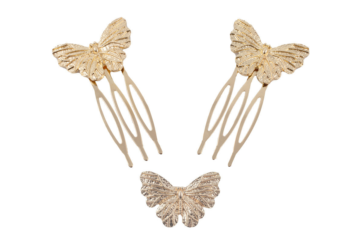 Peinecillo para el pelo oro mariposa pequeña MiBebesito