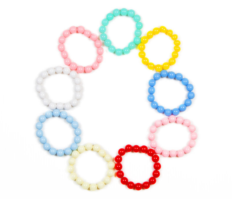 Pulseras flamencas para niña con bolas de colores, ideales para traje de flamenca - MiBebesito