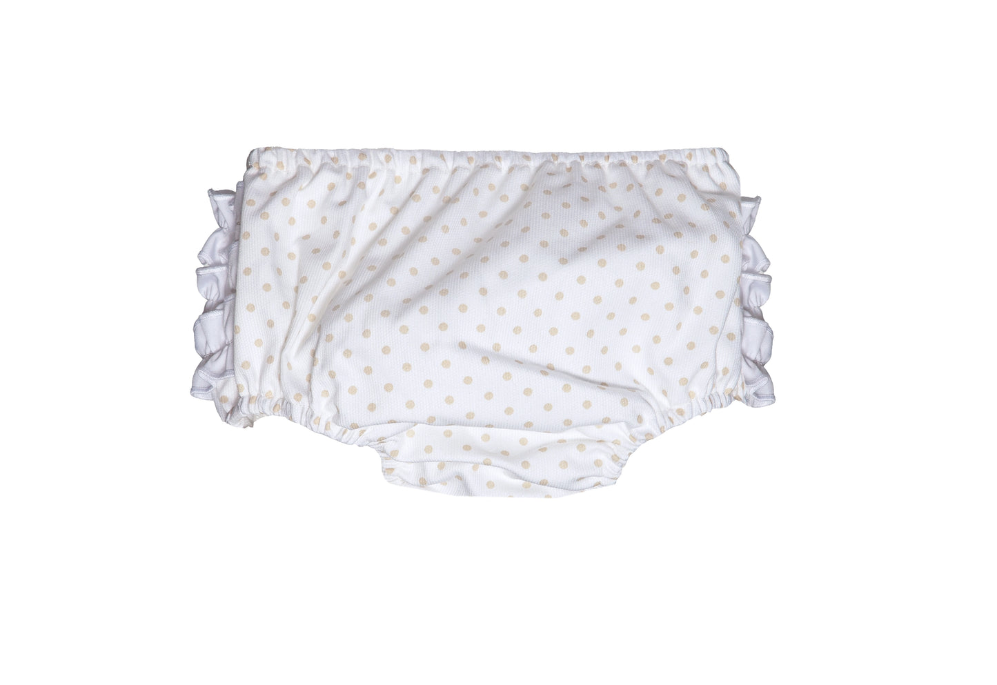 Traje flamenca bebé blanco lunar camel 1 año