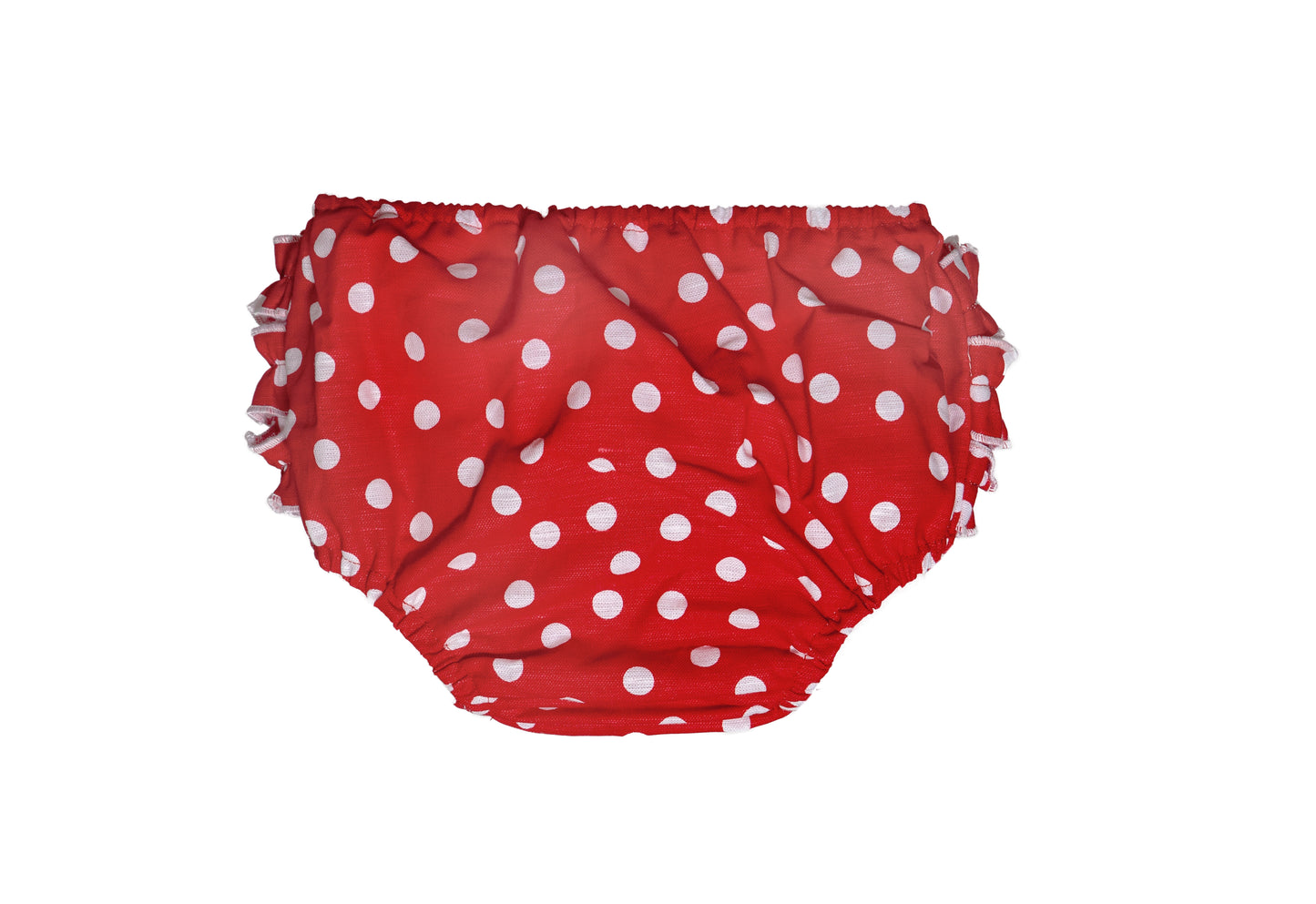 Traje flamenca bebé rojo lunar blanco braguita a juego MiBebesito