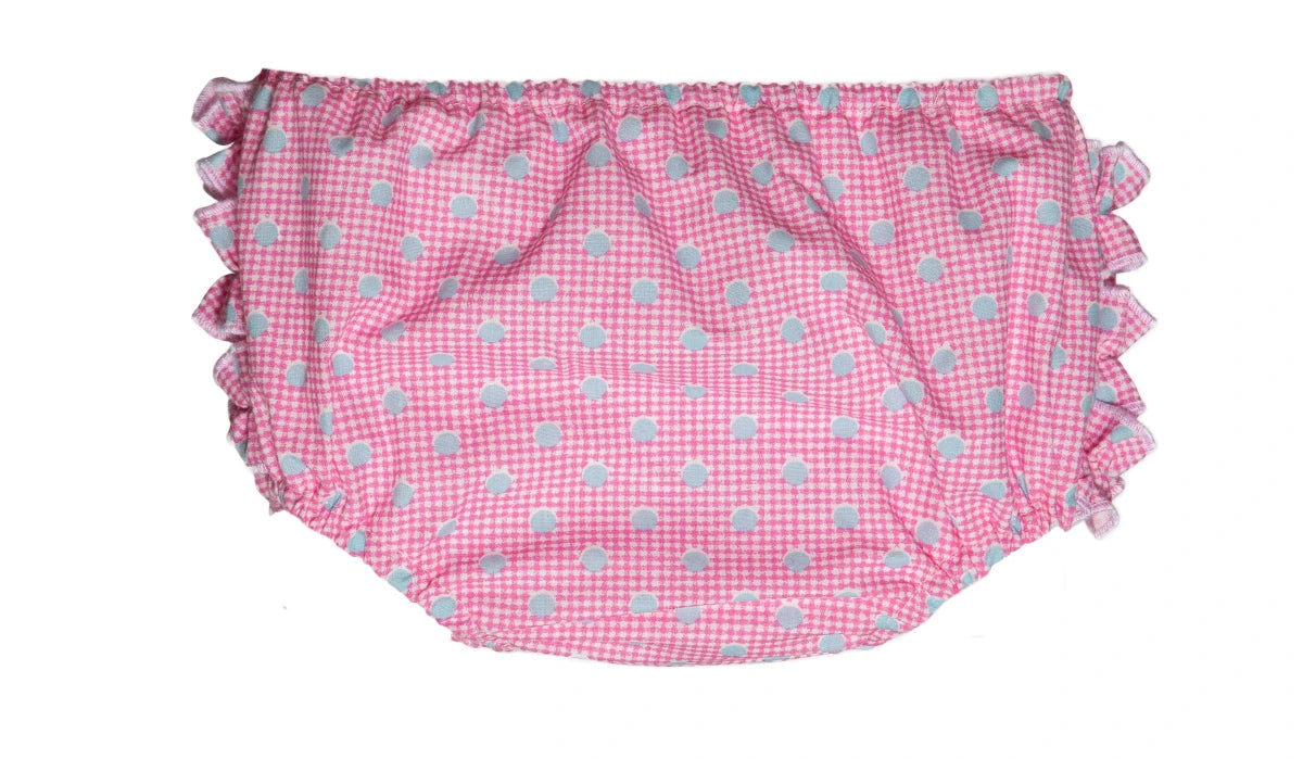 Traje flamenca bebé vichy fucsia MiBebesito