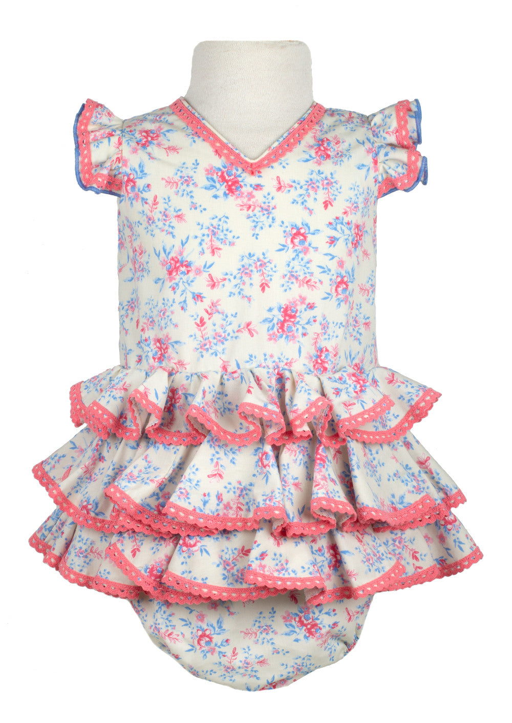 Traje de flamenca para bebé coral 6 meses