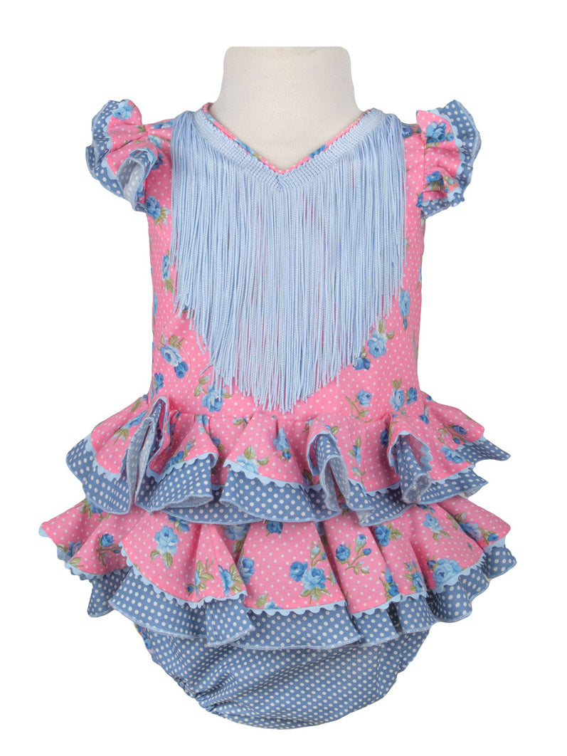 Traje de flamenca de bebé rosa - MiBebesito