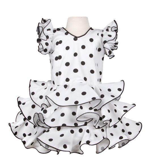 Traje de flamenca niña lunar negro MiBebesito