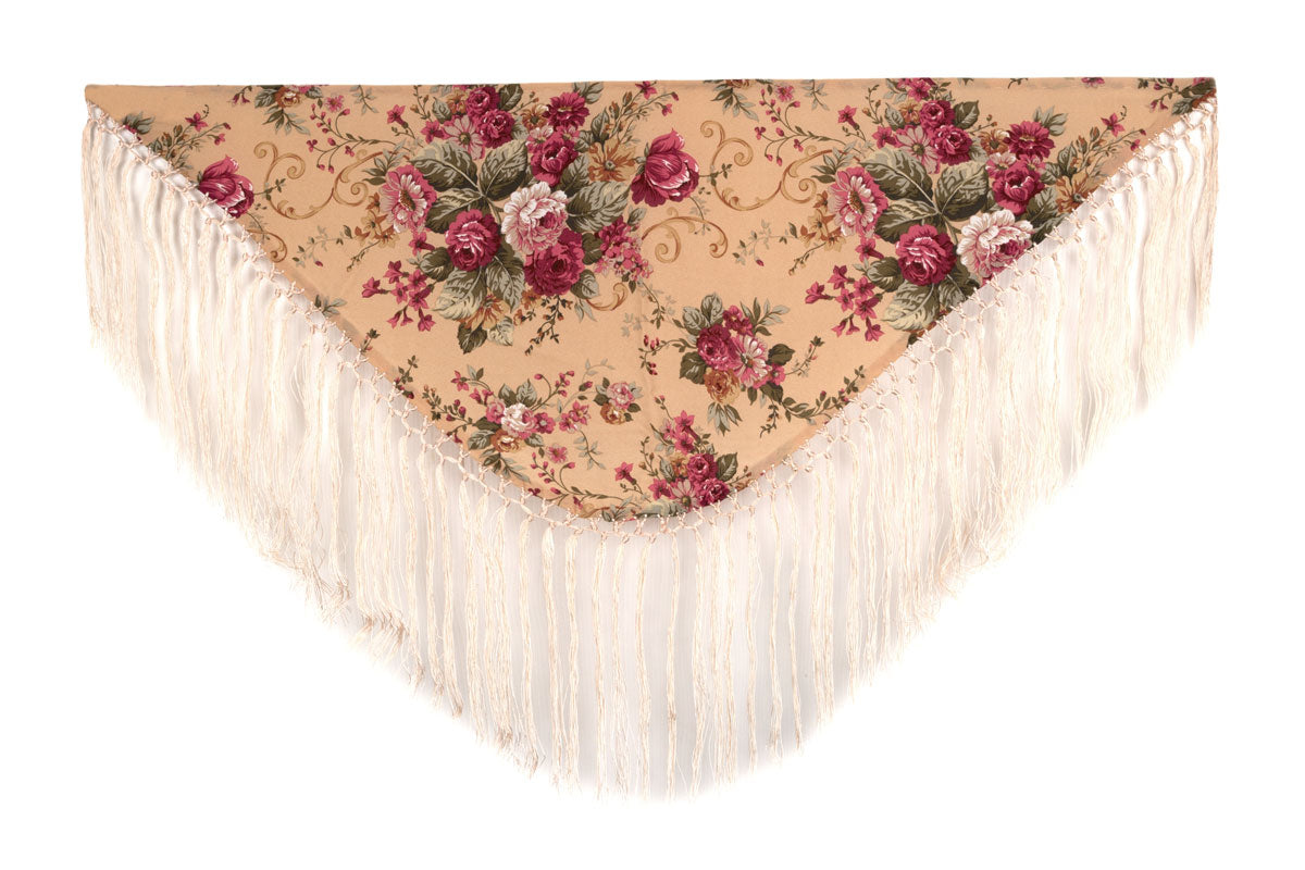 Mantoncillo estampado flores beige