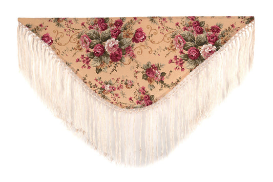 Mantoncillo estampado flores beige