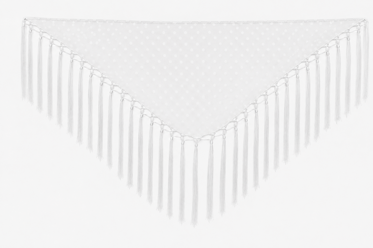 Mantoncillo De Flamenca De Plumeti Blanco Para Niña - MiBebesito