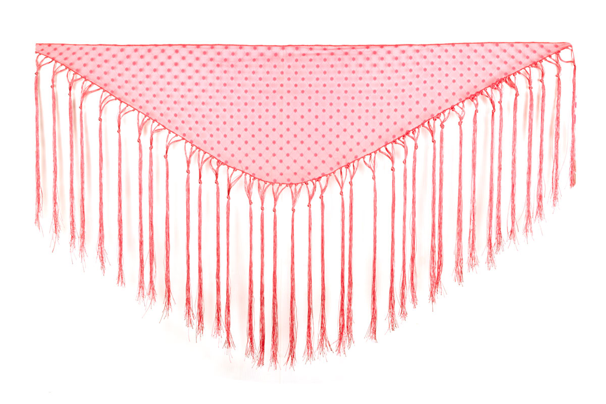 Mantoncillo De Flamenca De Plumeti Coral Para Niña - MiBebesito