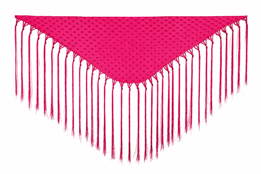 Mantoncillo De Flamenca De Plumeti Fucsia Para Niña - MiBebesito