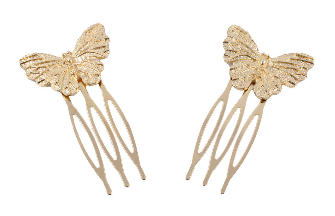 Peinecillo para el pelo oro mariposa pequeña MiBebesito