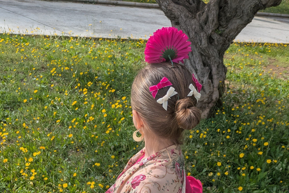 Peinecillos Lazo Terciopelo Niña (2 Uds) - Accesorios Para el Pelo MiBebesito