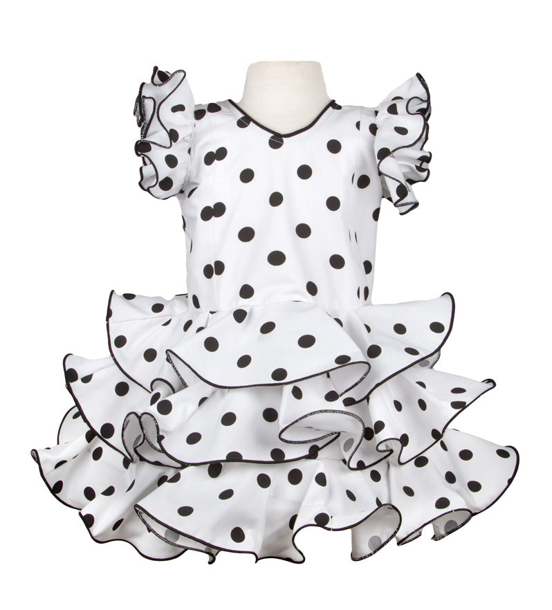 Traje de flamenca niña lunar negro MiBebesito